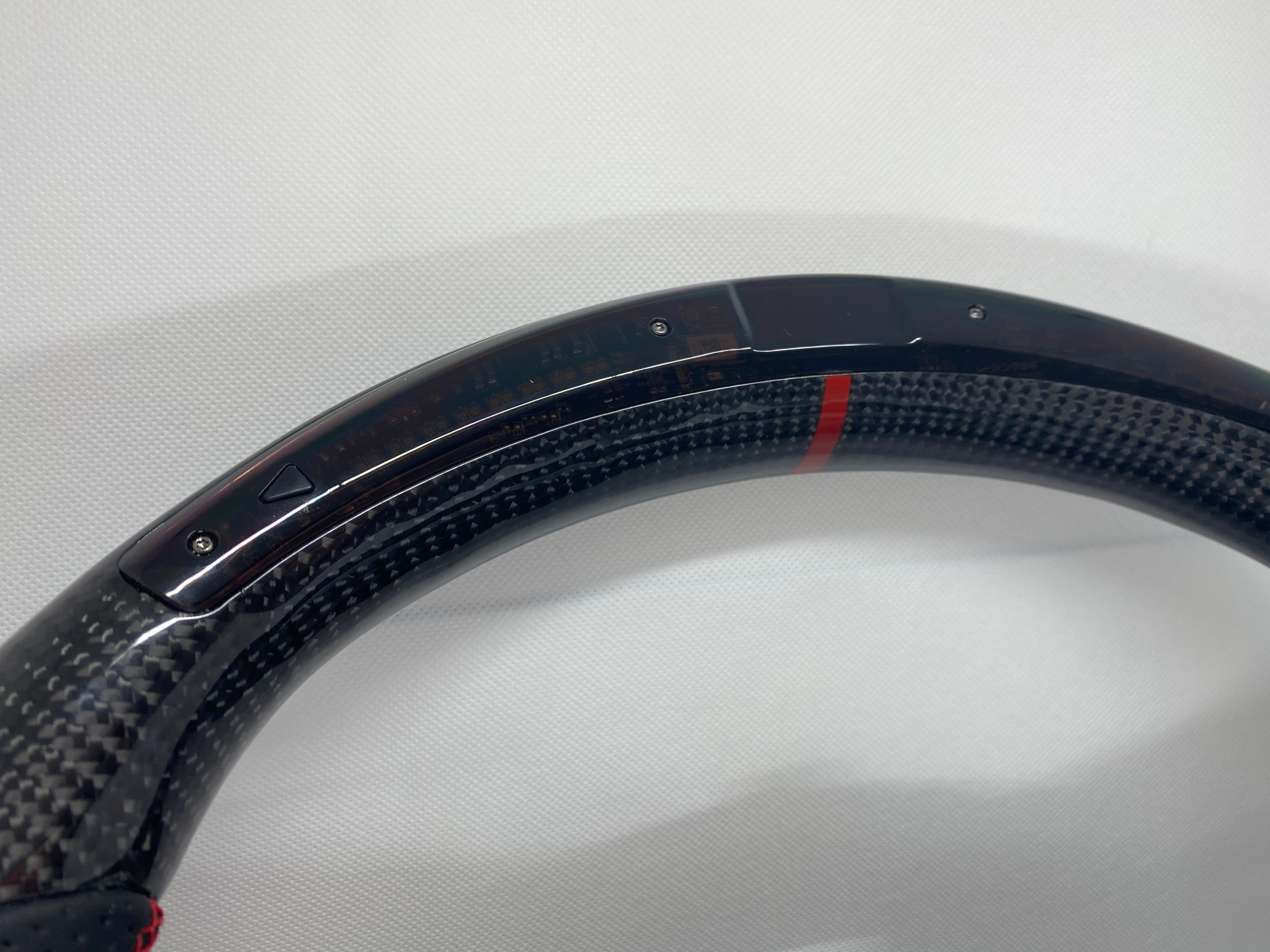 Volkswagen Polo AW MK6 GTI / R Line LED Display Carbon Fibre Steering Wheel (LED CUSTOM / 2018+ Models)