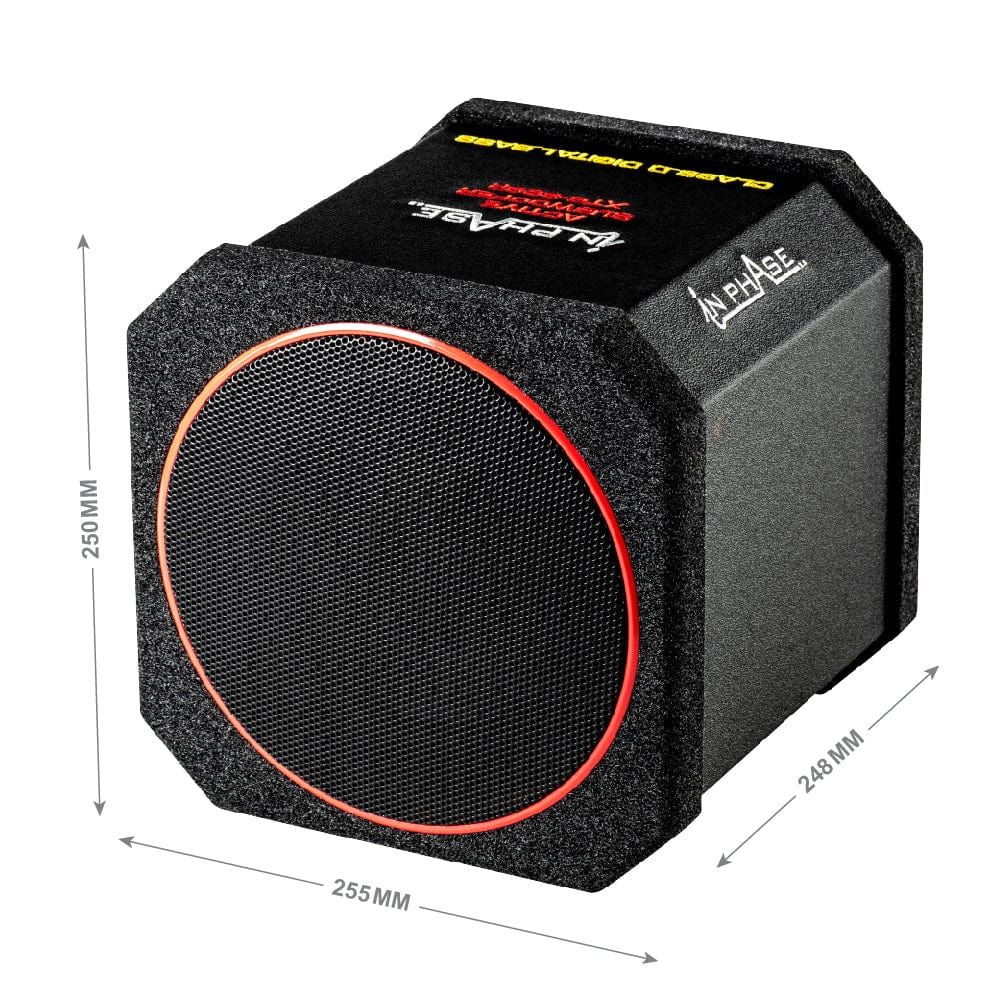 In Phase XTB-828R 8" 400W Active Subwoofer with Passive Radiator and Class D Amplifer