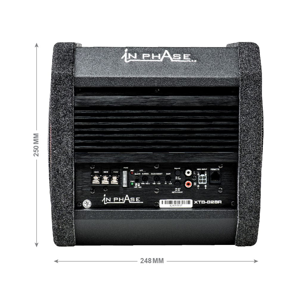 In Phase XTB-828R 8" 400W Active Subwoofer with Passive Radiator and Class D Amplifer