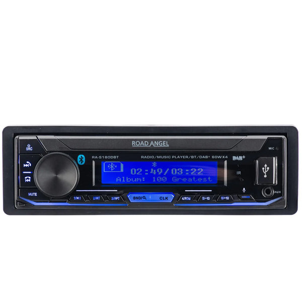 Road Angel RA-S180DBT Mechless Digital Media Player Car Stereo Headunit Bluetooth DAB USB SD AUX