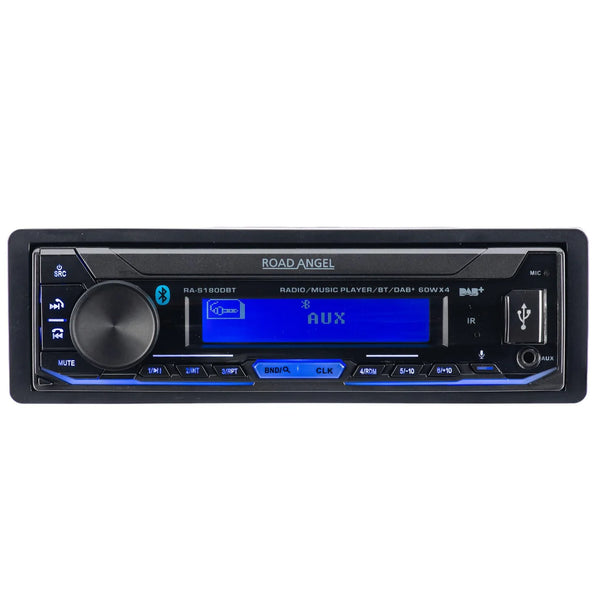 Road Angel RA-S180DBT Mechless Digital Media Player Car Stereo Headunit Bluetooth DAB USB SD AUX