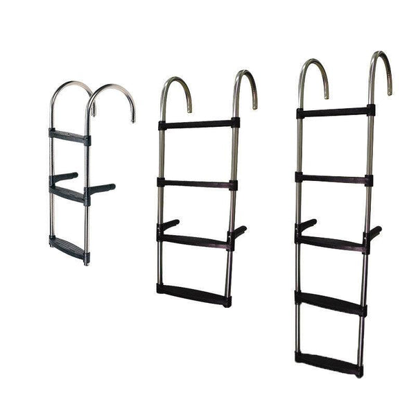 Inox 4-step folding boat ladder – 25 mm stainless | 4Boats