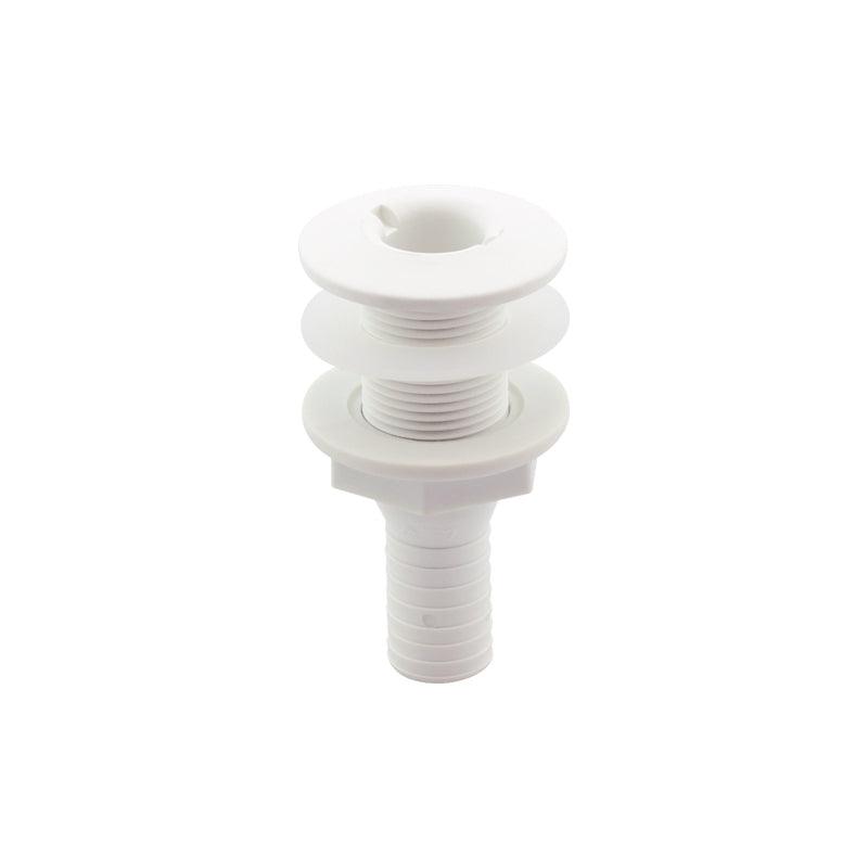 Thru-Hull Fitting 19 mm (3/4 in) Hose Barb, White | 4Boats