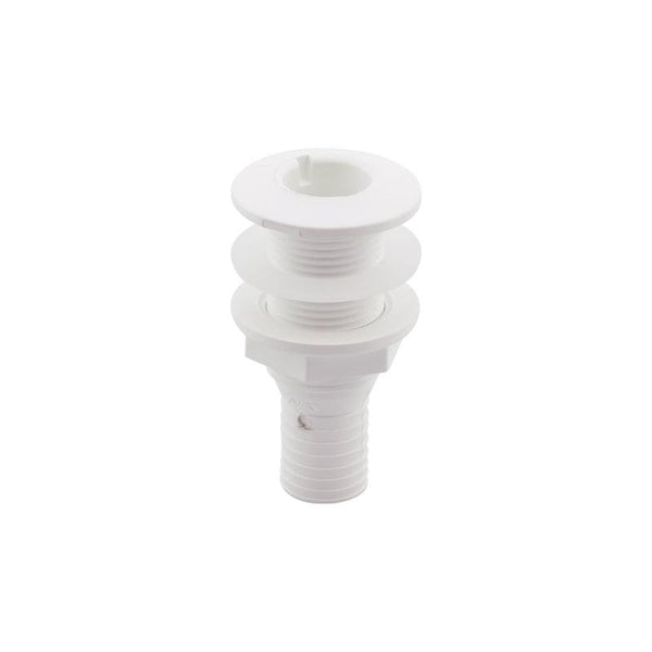 Thru-Hull Fitting 25 mm (1") Hose Barb White | 4Boats