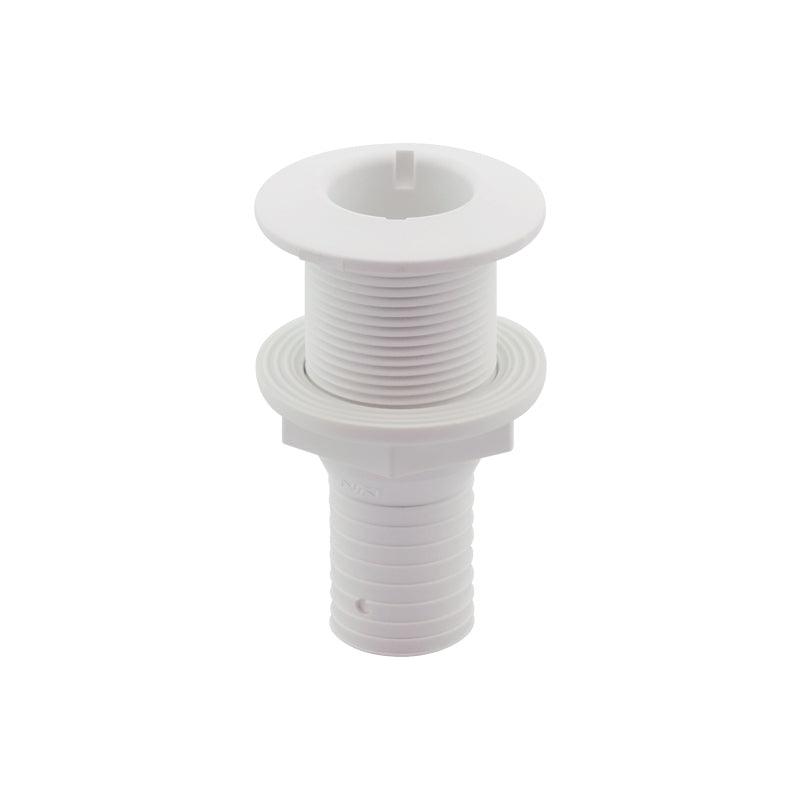 Thru-Hull Fitting 32 mm (1¼") Hose Barb, White | 4Boats