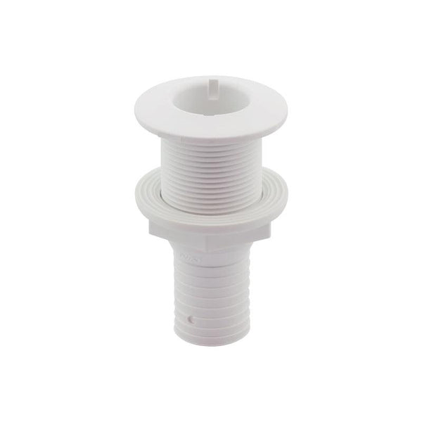 Thru-Hull Fitting 32 mm (1¼") Hose Barb, White | 4Boats