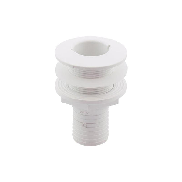 Thru-Hull Fitting 38 mm (1½") White Hose Barb | 4Boats