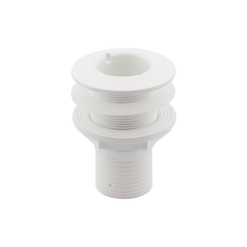 Thru-Hull Fitting 51mm (2") White — Hose Barb | 4Boats