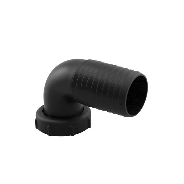 Inlet Elbow 38 mm hose fitting, 1.5 in thread tightening ring | 4Boats