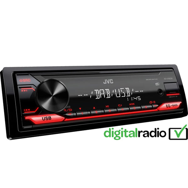 JVC KD-X182DB 1 DIN Digital Media Receiver Car Stereo Headunit DAB+ MP3 / WMA / WAV / FLAC AUX USB