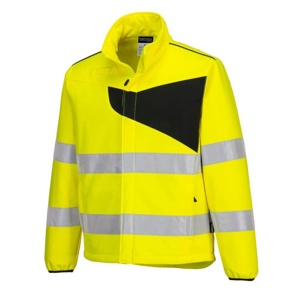 PORTWEST PW275 HI-VIS SOFTSHELL JACKET (2L)