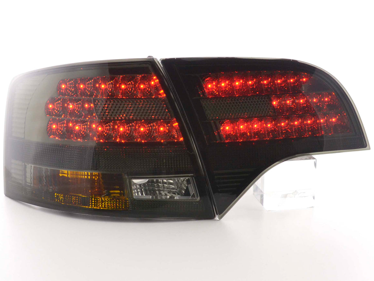 FK Pair LED Rear Lights Taillights LED Lightbar DRL Audi A4 B7 8E Avant 04-08 black LHD