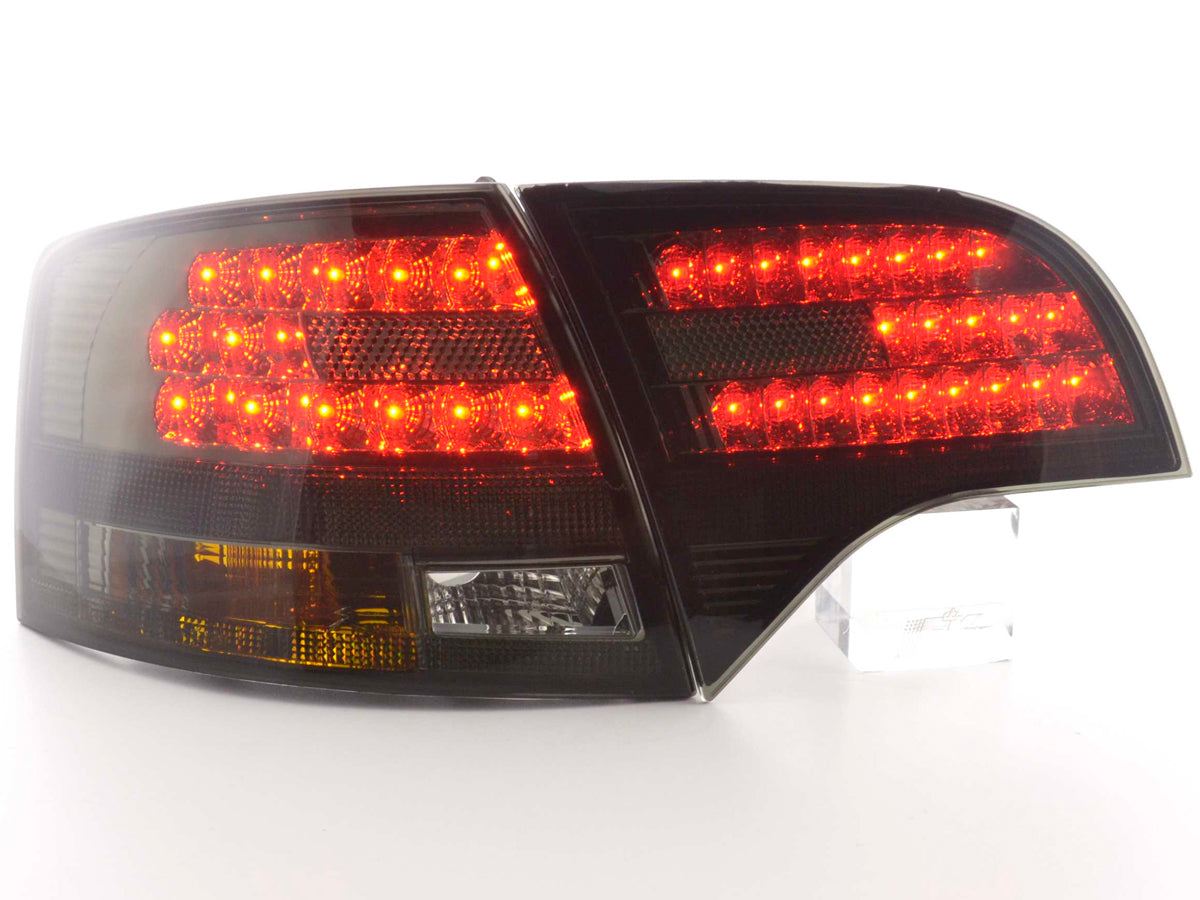 FK Pair LED Rear Lights Taillights LED Lightbar DRL Audi A4 B7 8E Avant 04-08 black LHD