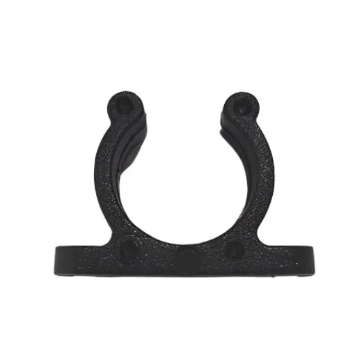 4 x Nylon Support Clips Ø25 mm Screw-Mount - Black | 4Boats