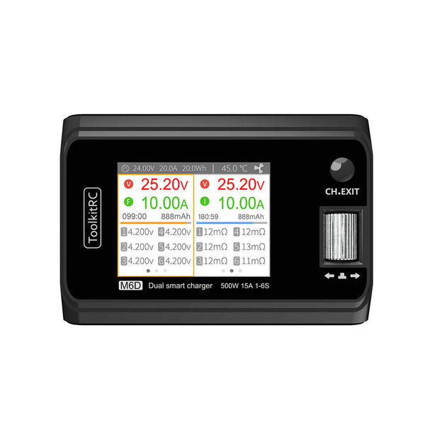 ToolkitRC M6D Compact Dual Channel 250w 15A x 2 DC Charger