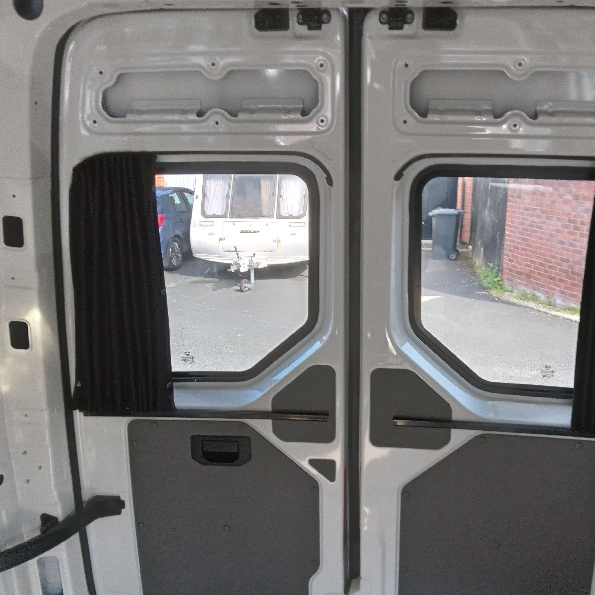 For MAN TGE / New Crafter Premium 1 x Barndoor Window Curtains Campervan Conversion Blackout Van-X
