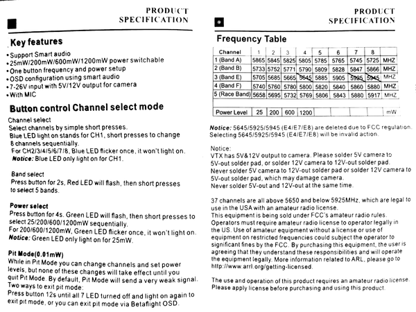 TheFPV Chaos VTX V2 Video Transmitter (25-1200mW, 2-6S, VTX Telemetry / Control, MMCX/SMA)