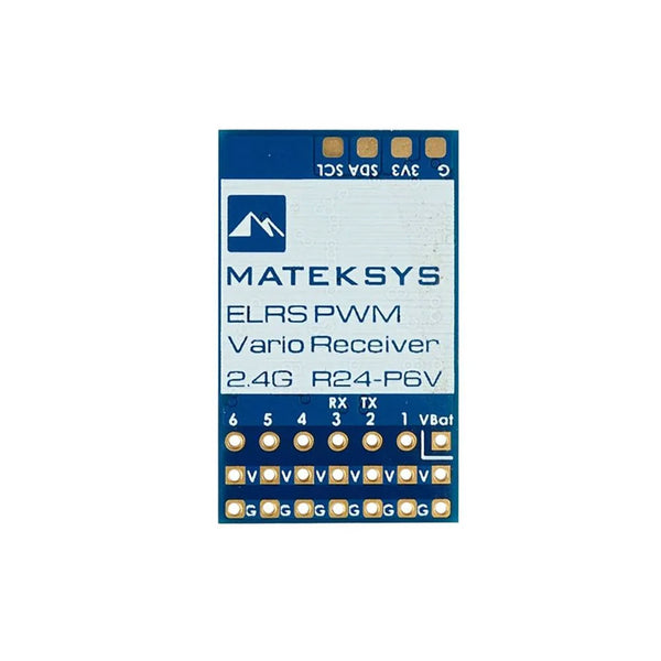 MATEKSYS ExpressLRS 2.4GHz PWM Vario Receiver - ELRS R24-P6V