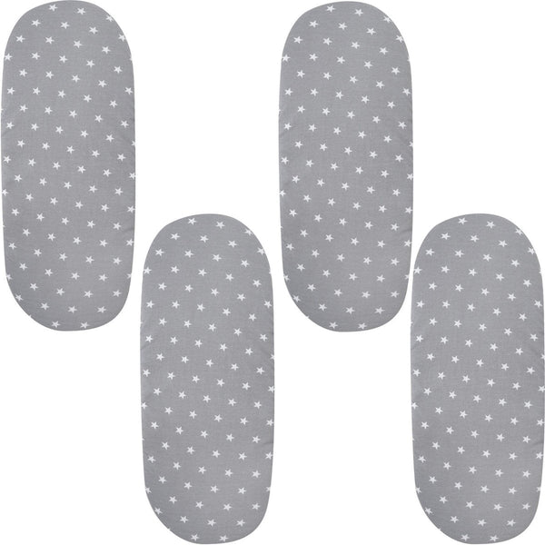 Moses Basket Jersey Fitted Sheet 100% Cotton - Pack Of 4