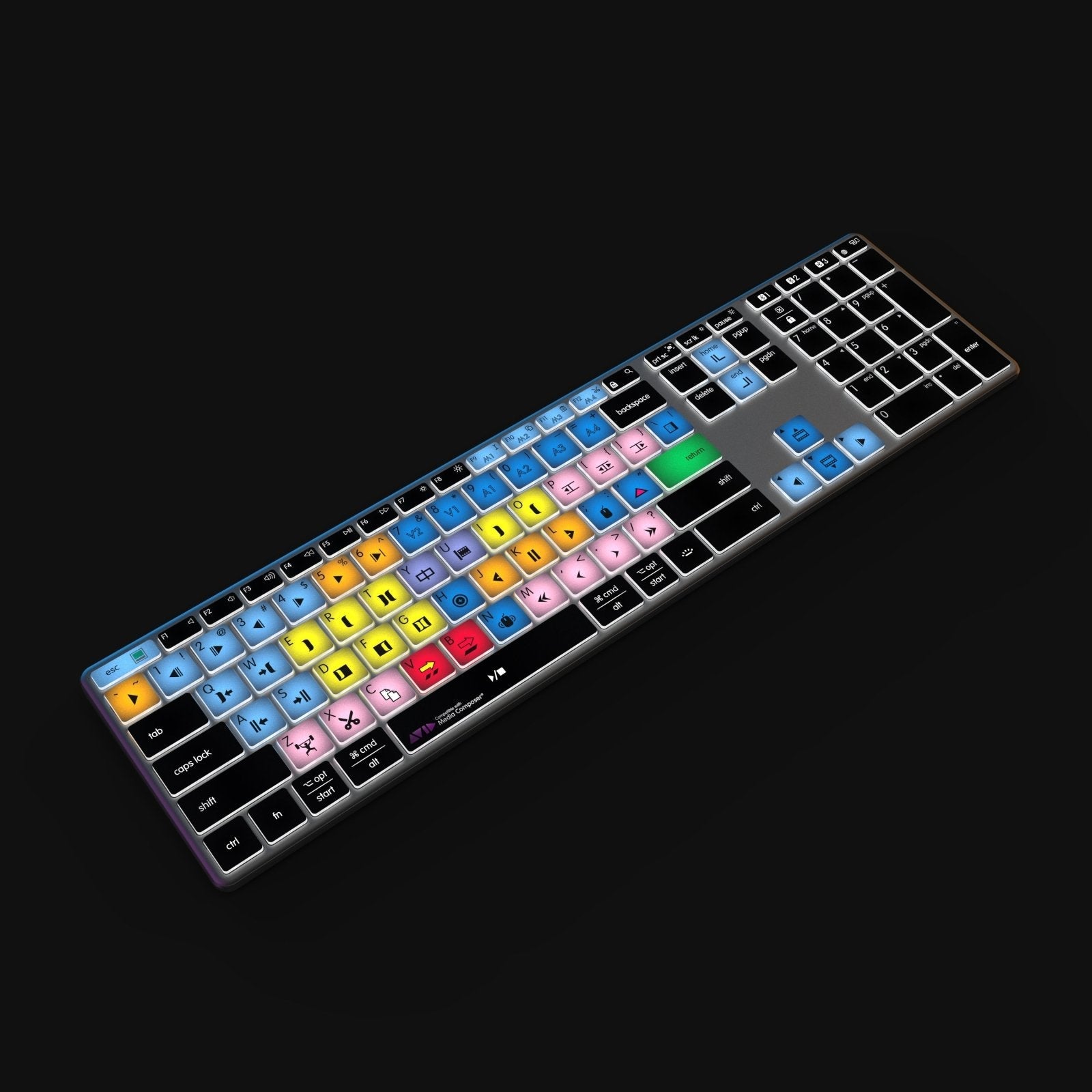 NEW Media Composer Keyboard | Backlit & Wireless | Mac and PC