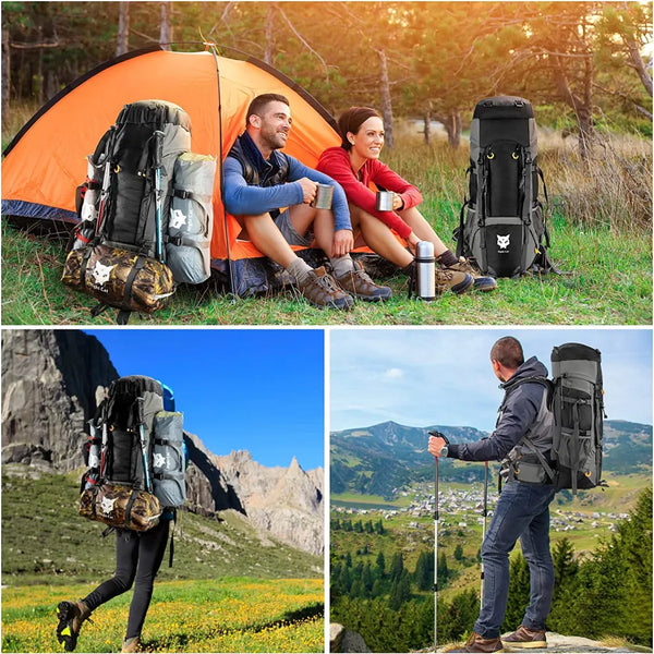 70L Night Cat Hiking Backpack with Internal Frame