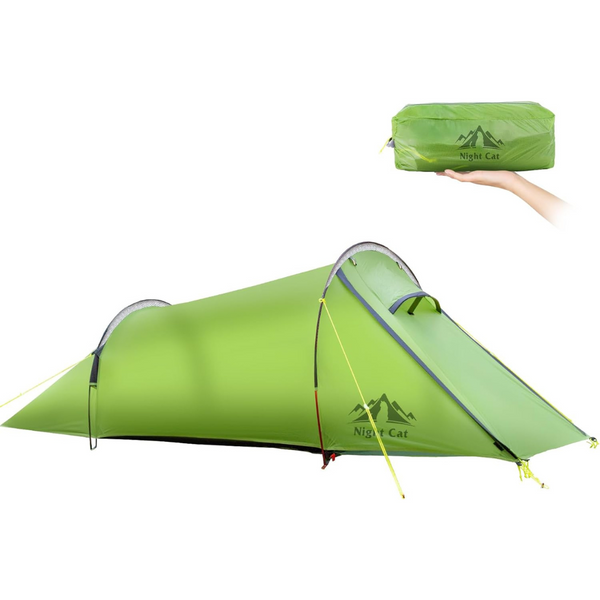 Night Cat 1 Person Ultralight Tunnel Tent – 1.5kg Waterproof