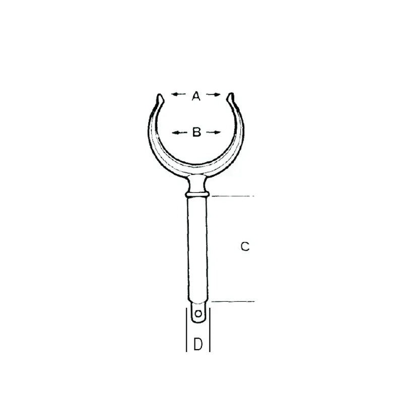 White Polyamide Oarlock Ø57mm — Lightweight Rowlock | 4Boats