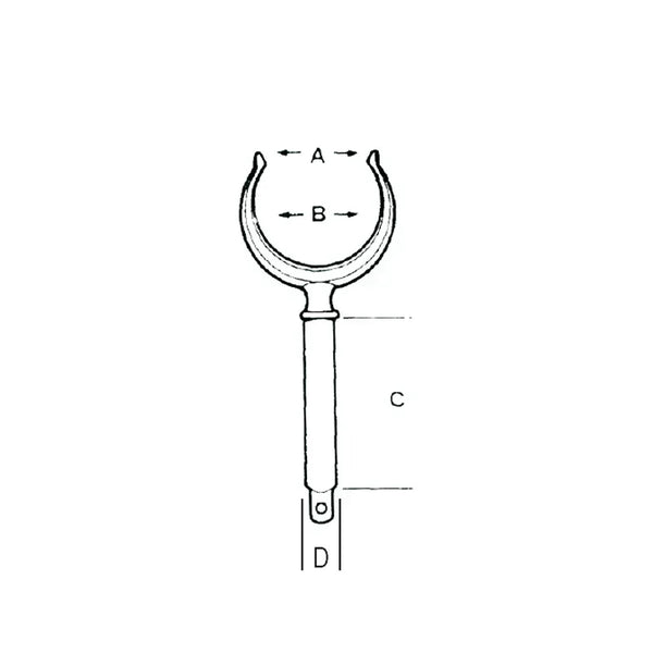 White Polyamide Oarlock Ø57mm — Lightweight Rowlock | 4Boats