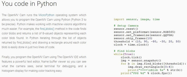 OpenMV Cam H7 - Machine Vision w/ MicroPython