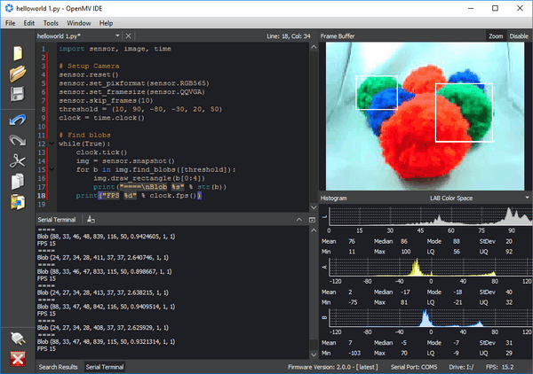 OpenMV Cam H7 - Machine Vision w/ MicroPython