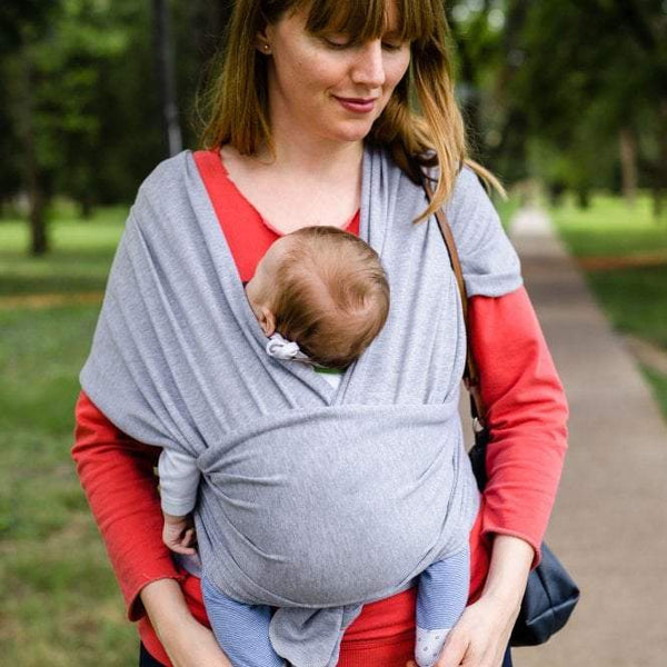 Organic Baby Wrap Carrier - Grey Melange