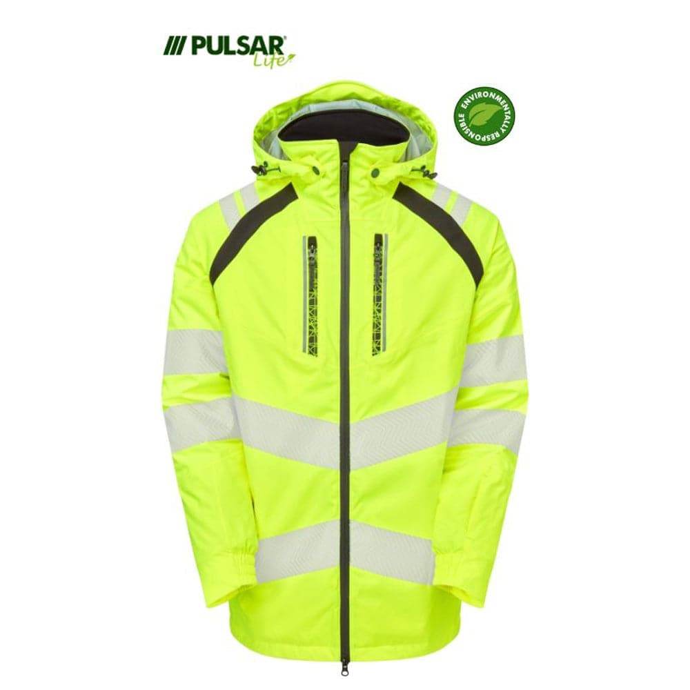 PULSAR® LIFE LFE918 GRS Hi-Vis Insulated Waterproof Parka Yellow