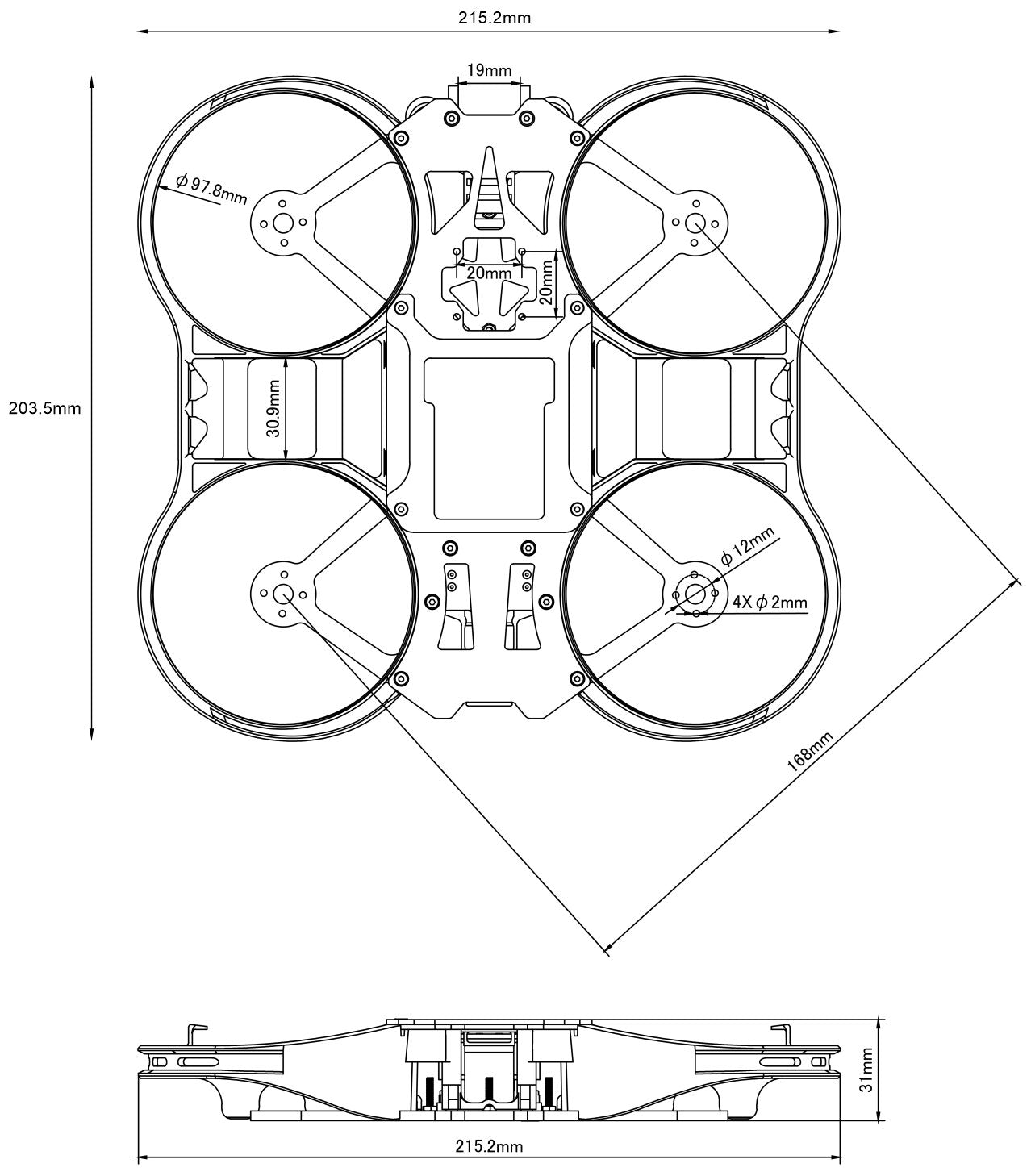 BetaFPV Pavo360 Invisible Whoop Frame