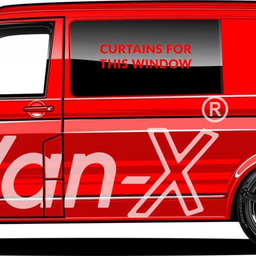 For Fiat Scudo Premium Window Curtains - Black/Burgundy - CREATE YOUR OWN BUNDLE! | Van-X