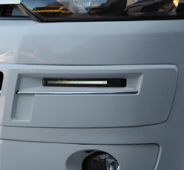 For VW T5.1 Transporter Light Bar Version DRL, Daylight Smoke DRL Painted and Ready to Fit