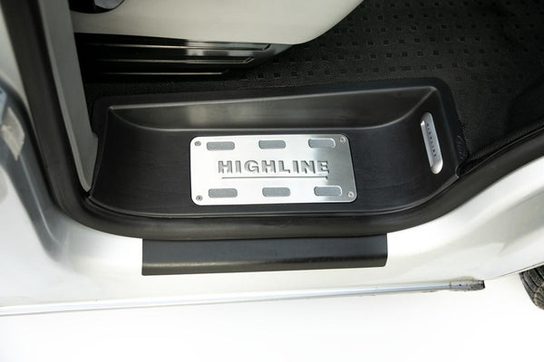 VW T6.1 Transporter Campervan Full Side Steps with Highline Inserts, Logo & LED – OEM Styling