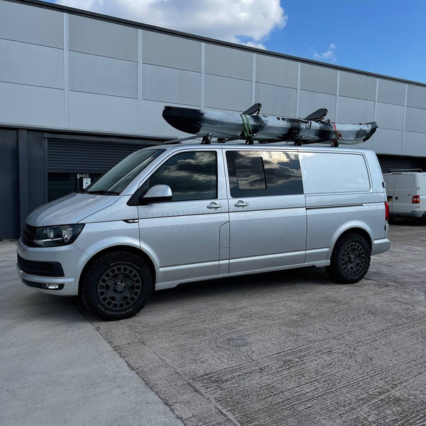 For VW T6 Transporter LWB Side skirts Painted Ready in  Reflex Silver, Painted and Ready to Fit ABS plastic