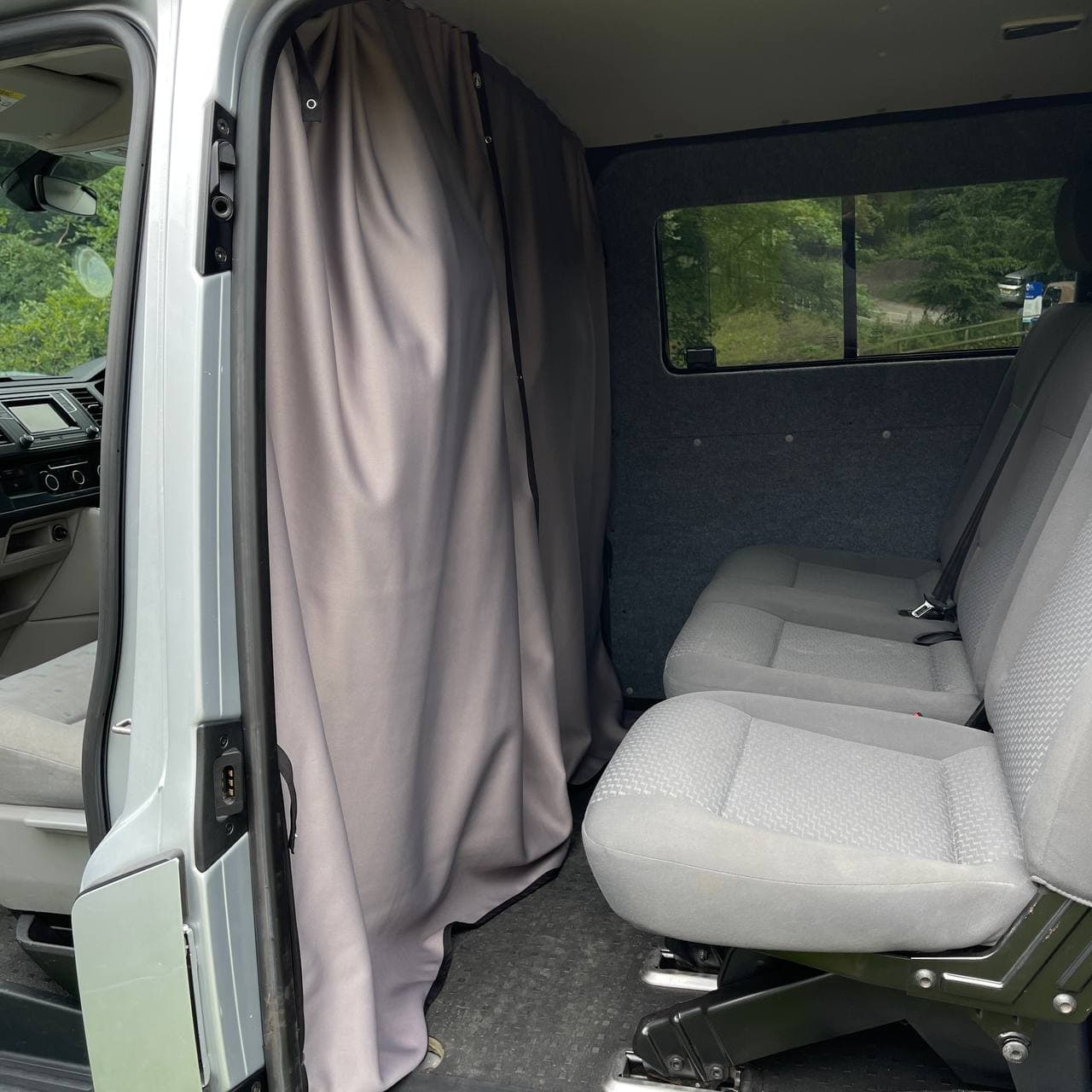 For VW T4 Transporter Cab Divider Curtain Kit with Rail Premium Quality - Van-X