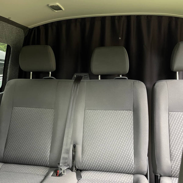 For VW T5,T5.1 Transporter Rear Seat Divider Curtain Kit with Rail Premium Quality - Van-X