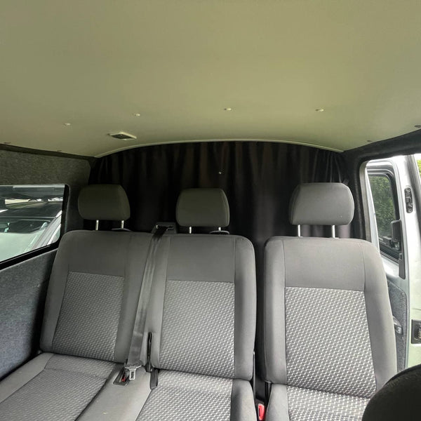 For VW T5,T5.1 Transporter Rear Seat Divider Curtain Kit with Rail Premium Quality - Van-X