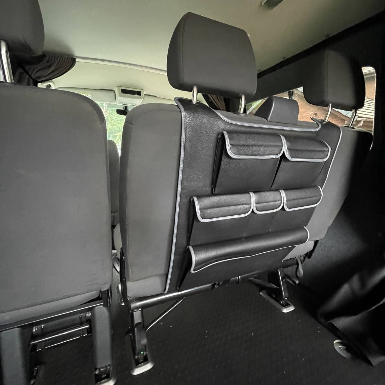 For Ford Transit Custom Double Seat Back Organiser – Premium Leatherette Storage Solution