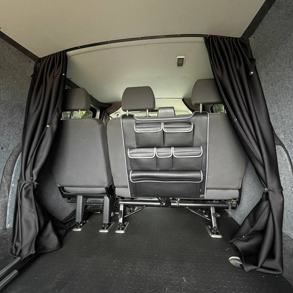 For VW T5,T5.1 Transporter Rear Seat Divider Curtain Kit with Rail Premium Quality - Van-X