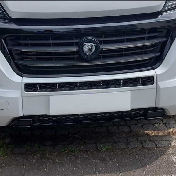 For Fiat Ducato Bumper Honeycomb - Gloss Black, No Parking Sensors Replacement
