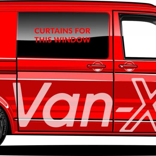 For Fiat Scudo Premium Window Curtains - Black/Burgundy - CREATE YOUR OWN BUNDLE! | Van-X