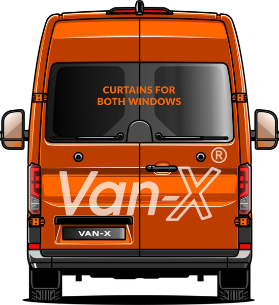 For VW Crafter Premium Window Curtains - Black/Black - CREATE YOUR OWN BUNDLE! Van-X