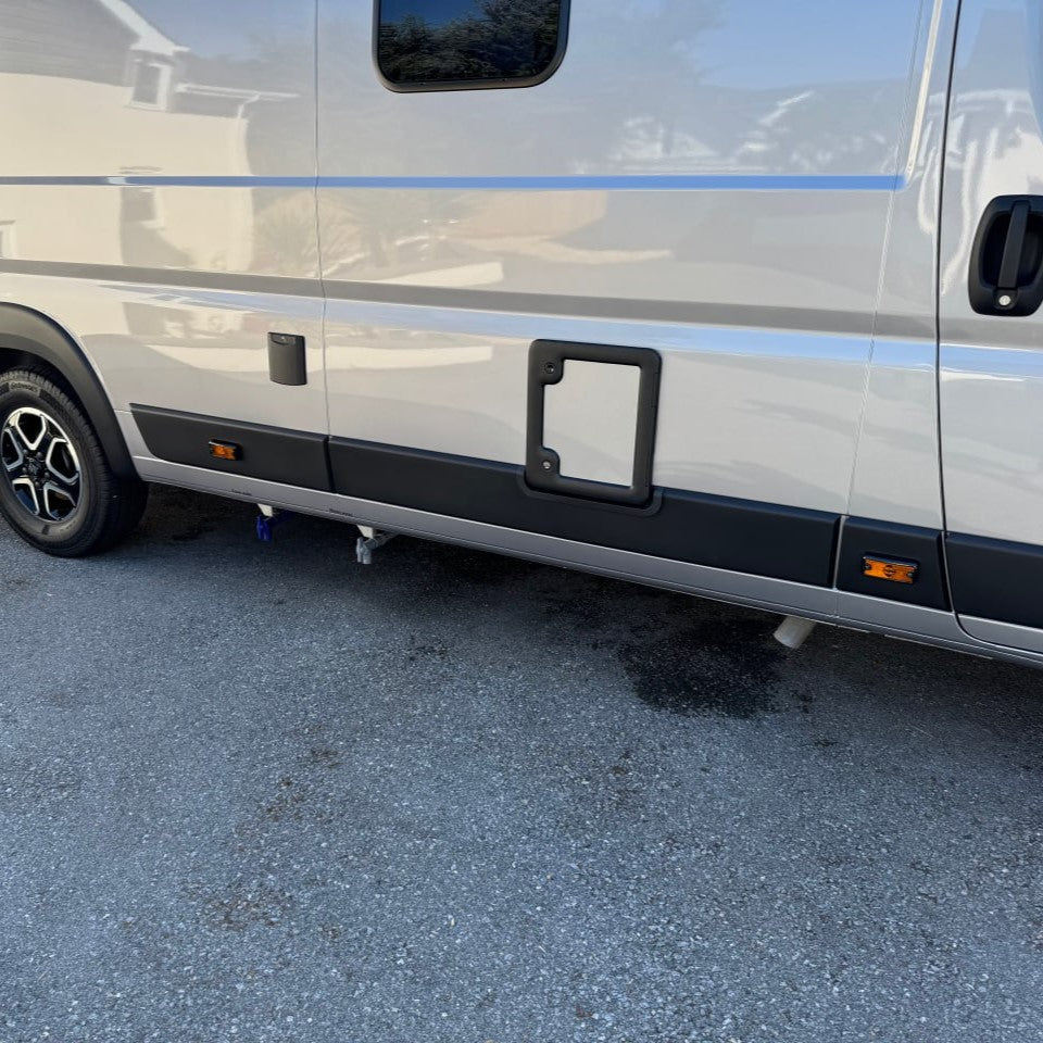 For Fiat Ducato Signal Mark Cover/Guard - Gloss Black | Van-X