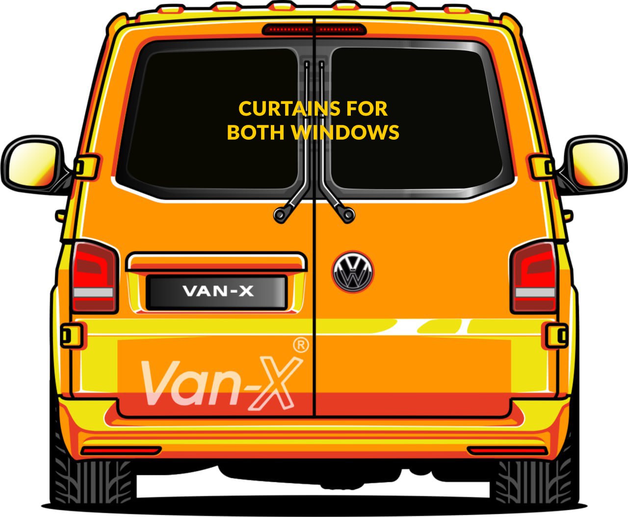 For VW T5 Transporter Van Conversion Premium Curtains - Black/Burgundy - CREATE YOUR OWN BUNDLE! Van-X