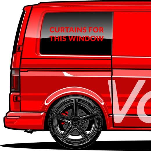 For Fiat Scudo Premium Window Curtains - Black/Burgundy - CREATE YOUR OWN BUNDLE! | Van-X