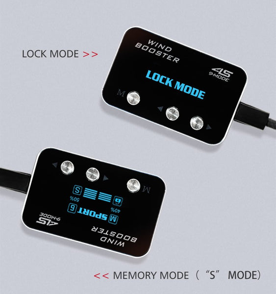 WINDBOOSTER 4S OBD Acceleration Performance Throttle Controller & Pedal Remap - Utilising Chip Tuning / Electronic Engine Tuning - Econ / Sport / Sport+ / Race Modes - OLED Display