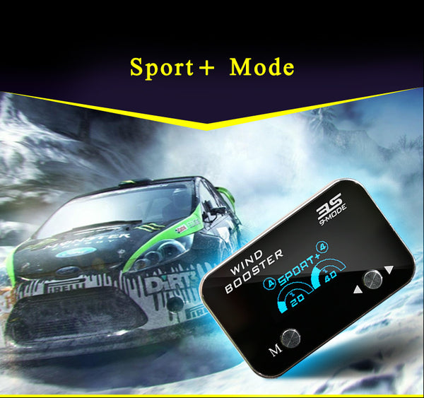 WINDBOOSTER 3S OBD Acceleration Performance Throttle Controller & Pedal Remap - Utilising Chip Tuning / Electronic Engine Tuning - Econ / Sport / Sport+ / Race Modes - OLED Display